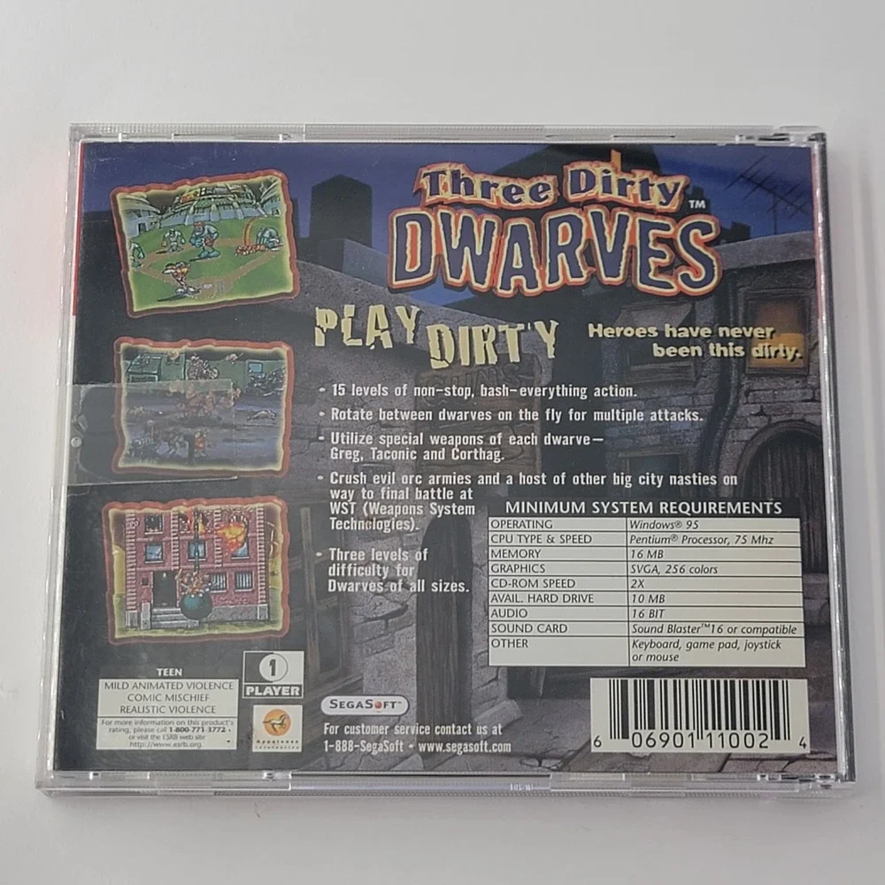Three Dirty‎ Dwarves - 1996 Sega Soft Windows / PC CD-Rom Game
